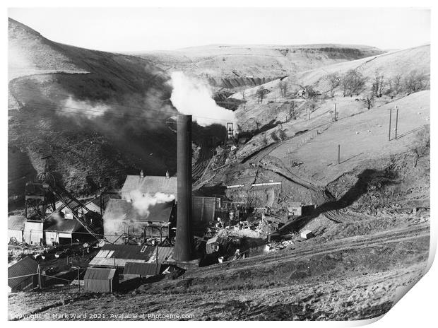 Glyncorrwg Colliery 1956 Print by Mark Ward
