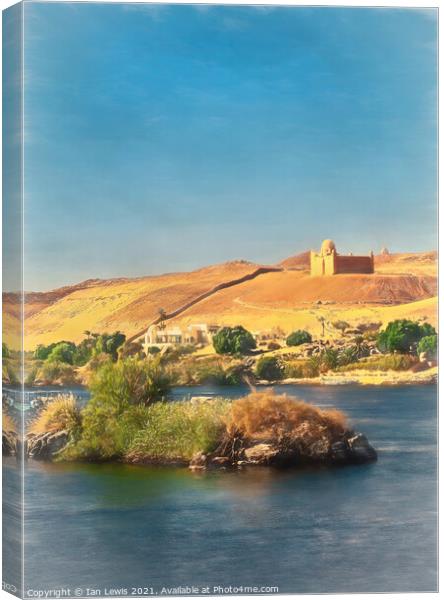  Across the Nile Cataracts at Aswan Canvas Print by Ian Lewis