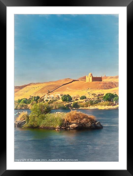  Across the Nile Cataracts at Aswan Framed Mounted Print by Ian Lewis