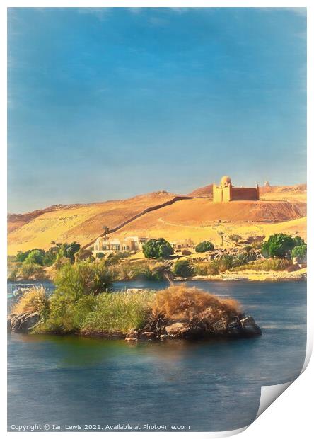  Across the Nile Cataracts at Aswan Print by Ian Lewis