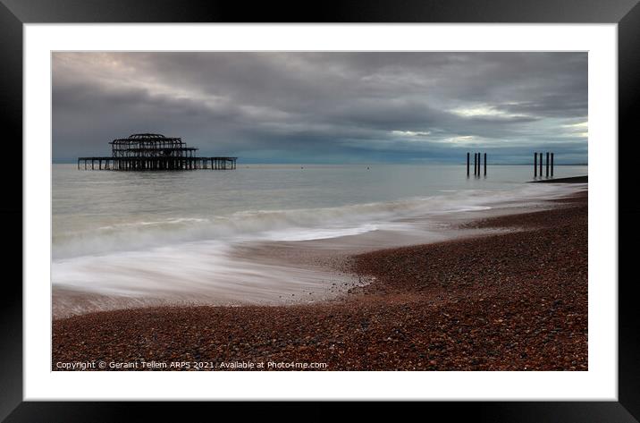 West Pier, Brighton, East Sussex, UK Framed Mounted Print by Geraint Tellem ARPS