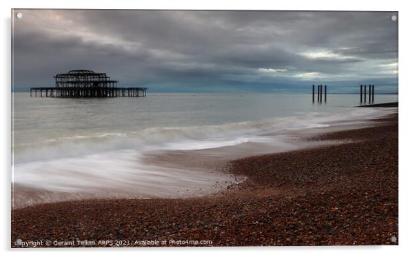 West Pier, Brighton, East Sussex, UK Acrylic by Geraint Tellem ARPS