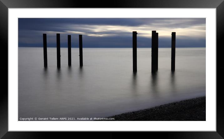 Remains of West Pier, Brighton, East Sussex, UK Framed Mounted Print by Geraint Tellem ARPS
