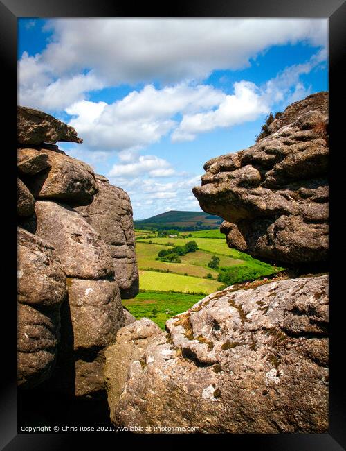 Dartmoor, Hound Tor Framed Print by Chris Rose