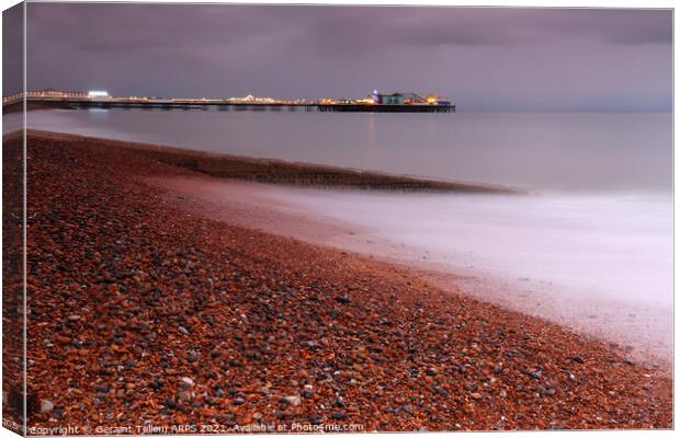 Brighton beach and pier, East Sussex, UK Canvas Print by Geraint Tellem ARPS