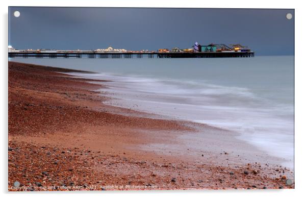Brighton beach and pier, East Sussex, UK Acrylic by Geraint Tellem ARPS
