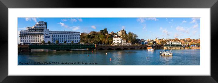 Folkestone harbour at high tide Framed Mounted Print by Clive Wells