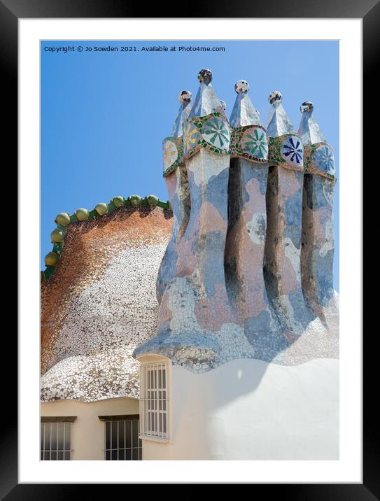 Casa Batlló, Barcelona, Spain Framed Mounted Print by Jo Sowden