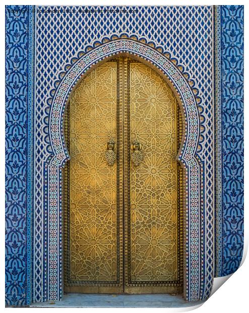 The Royal Palace Fez, Morocco Print by Jo Sowden