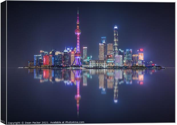 Shanghai Bund - PuDong Skyline Canvas Print by Dean Packer