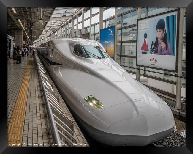 Shinkansen Bullet Train in Japan Framed Print by Dean Packer