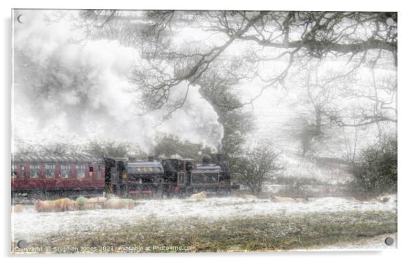 Dashing Through The Snow 01 Acrylic by Ste Jones