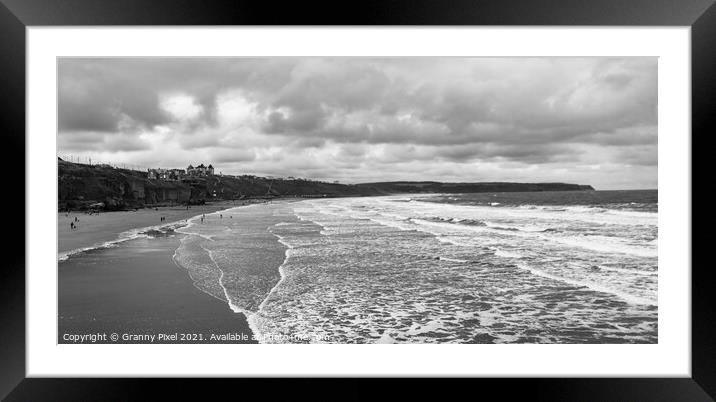 Churning Waves of Whitby Bay Framed Mounted Print by Margaret Ryan