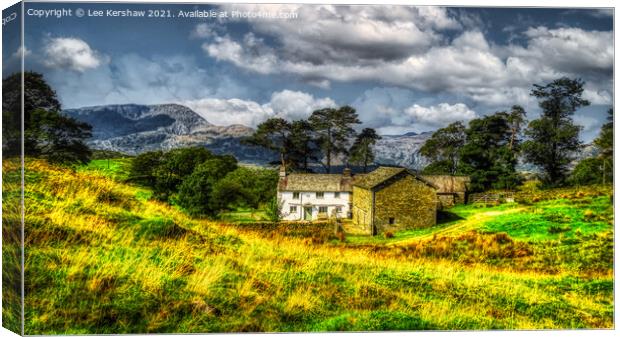 Serene Abode in Cumbria's Tranquil Lake District Canvas Print by Lee Kershaw