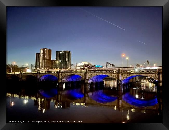 Jamaica Street Bridge Glasgow  Framed Print by Stu Art Glasgow