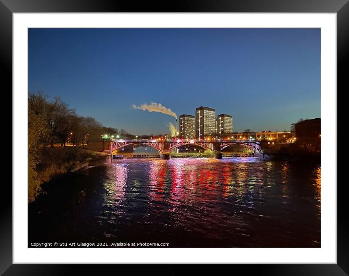 Glasgow’s River Clyde  Framed Mounted Print by Stu Art Glasgow