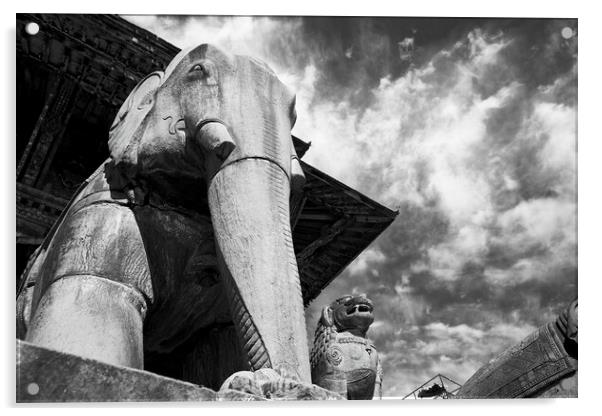 The stone elephant Acrylic by Dimitrios Paterakis