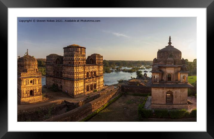 Golden Ruins of Orchha Framed Mounted Print by Steven Nokes