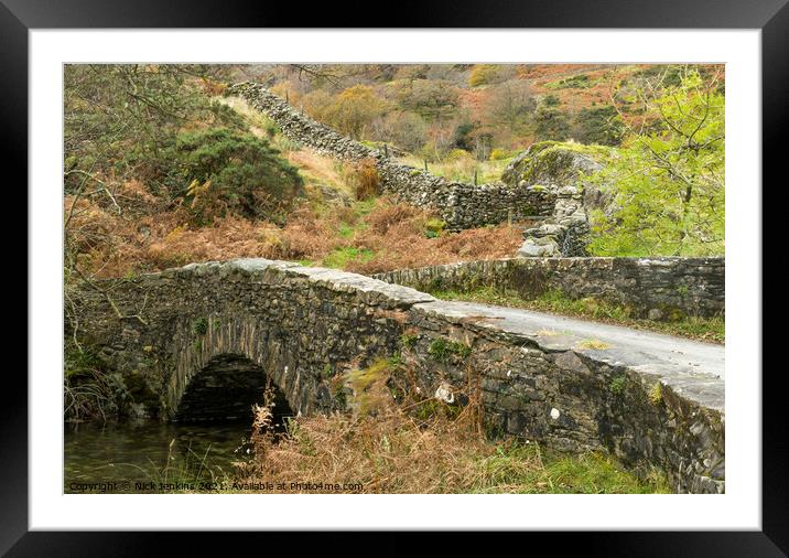 Stone bridge Hodge Close road  Framed Mounted Print by Nick Jenkins