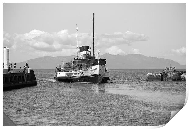 PS Waverley entering Ayr harbour Print by Allan Durward Photography