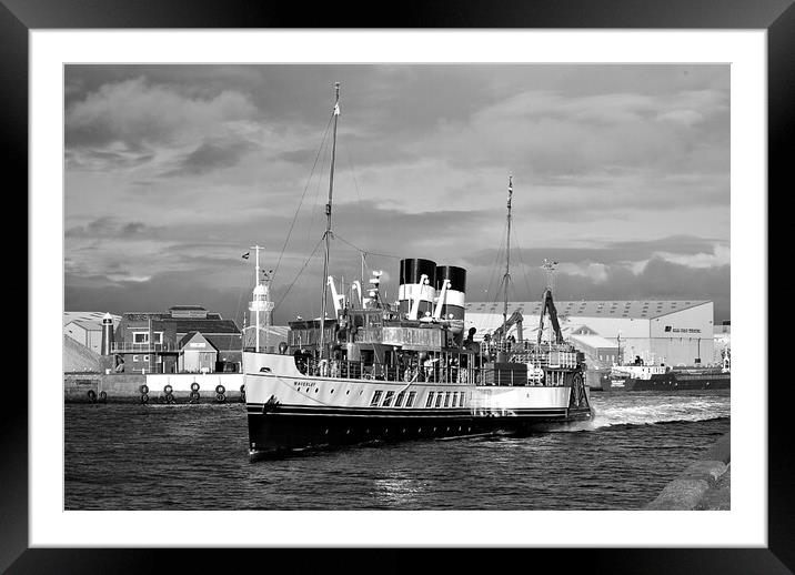 Ayr departure of PS Waverley Framed Mounted Print by Allan Durward Photography
