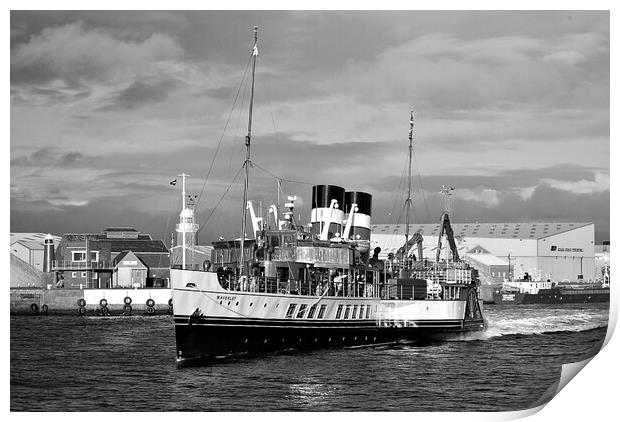 Ayr departure of PS Waverley Print by Allan Durward Photography