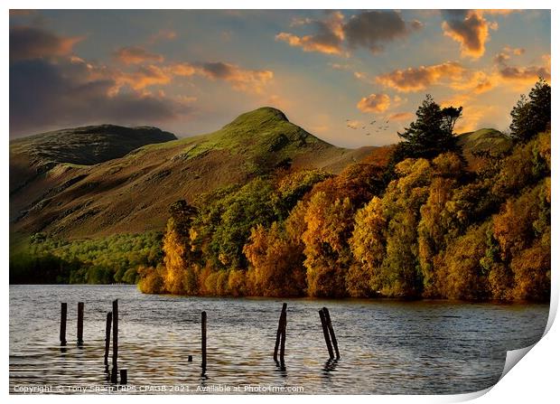 AUTUMN ON DERWENT WATER Print by Tony Sharp LRPS CPAGB