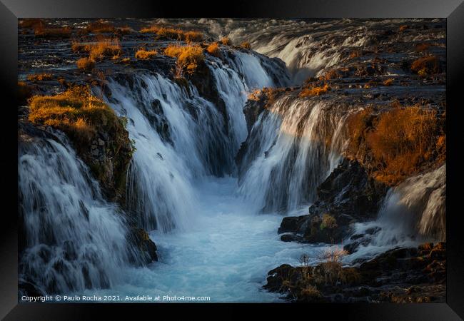 Bruarfoss waterfall in Iceland Framed Print by Paulo Rocha