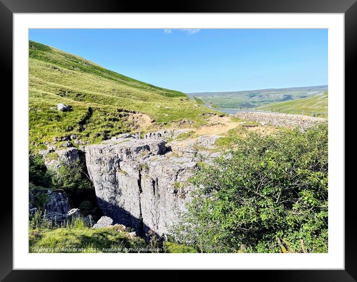 Beautiful picture of Buttertubs Pass, Yorkshire Da Framed Mounted Print by John Brady