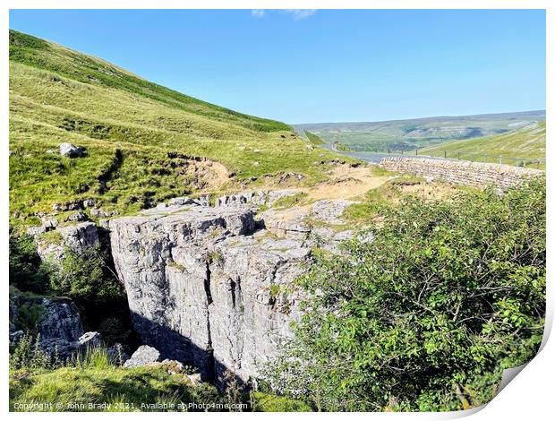 Beautiful picture of Buttertubs Pass, Yorkshire Da Print by John Brady