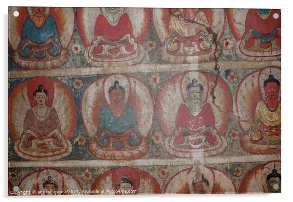 Buddha paintings Acrylic by anurag gupta