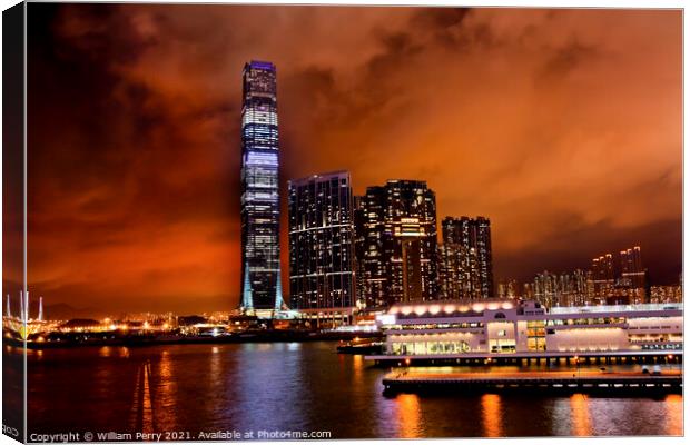 International Commerce Center ICC Building Kowloon Hong Kong Har Canvas Print by William Perry