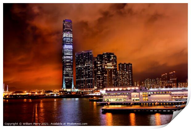 International Commerce Center ICC Building Kowloon Hong Kong Har Print by William Perry