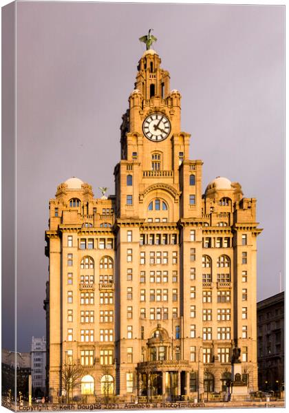 The Liver Building, Liverpool Canvas Print by Keith Douglas