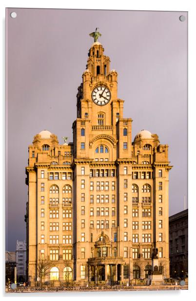 The Liver Building, Liverpool Acrylic by Keith Douglas