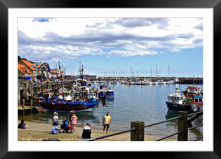 Scarborough harbor, North Yorkshire, UK. Framed Mounted Print by john hill