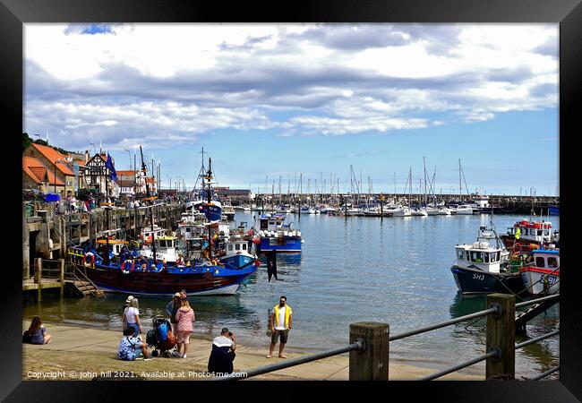 Scarborough harbor, North Yorkshire, UK. Framed Print by john hill