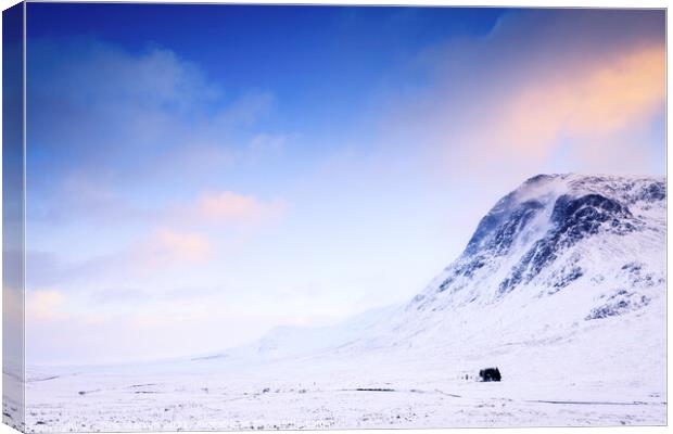 Glencoe Scotland in winter snow Canvas Print by Chris Warren