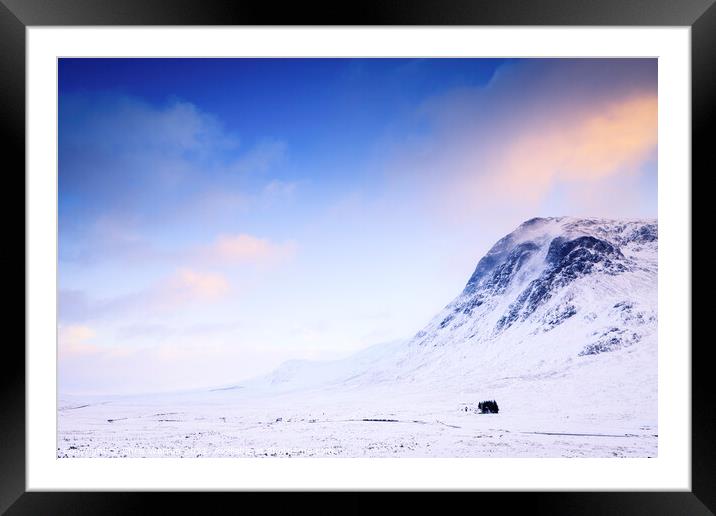 Glencoe Scotland in winter snow Framed Mounted Print by Chris Warren