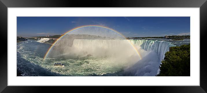 Niagara Rainbow Framed Mounted Print by Sharpimage NET