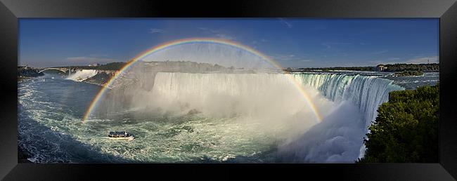 Niagara Rainbow Framed Print by Sharpimage NET