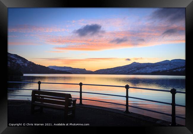 Sunrise at Loch Katrine Scotland Framed Print by Chris Warren