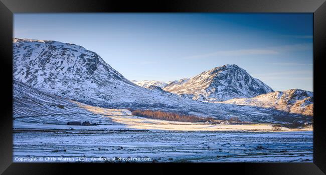 Glen Lyon Perth and Kinross Scotland in the snow Framed Print by Chris Warren