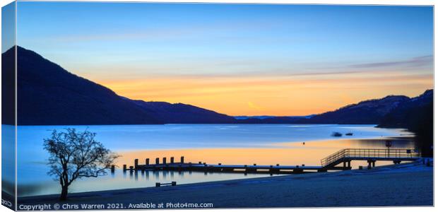 Loch Lomond and The Trossachs Scotland at sunrise  Canvas Print by Chris Warren