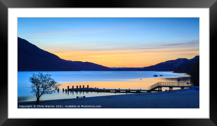 Loch Lomond and The Trossachs Scotland at sunrise  Framed Mounted Print by Chris Warren