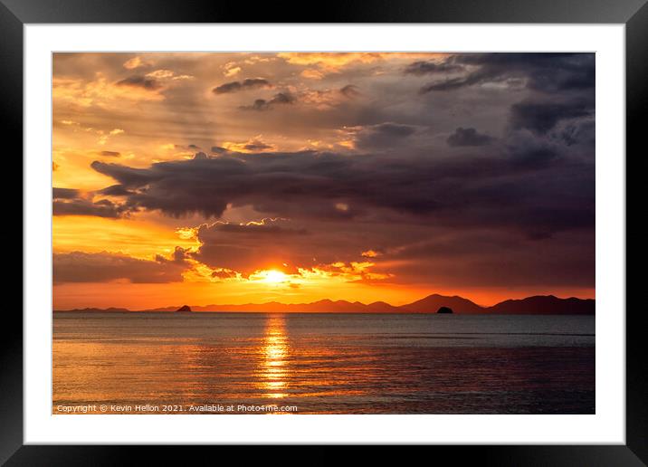 Sunset over Phuket  Framed Mounted Print by Kevin Hellon