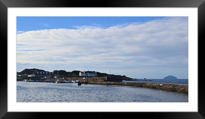Maidens harbour and Ailsa Craig Framed Mounted Print by Allan Durward Photography