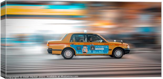 Zooming through Tokyo Canvas Print by Dean Packer