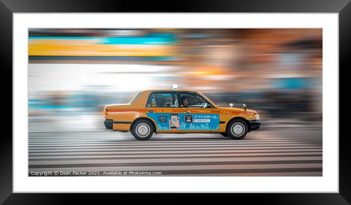 Zooming through Tokyo Framed Mounted Print by Dean Packer