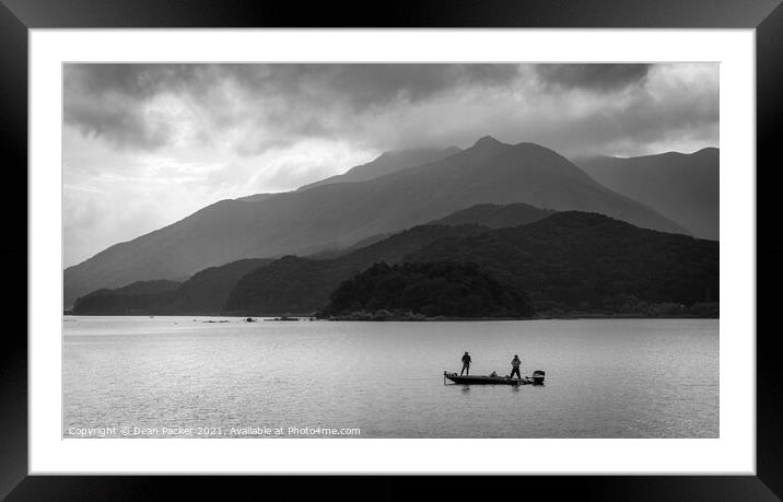 Fisherman on Lake Kawaguchi - Japan Framed Mounted Print by Dean Packer